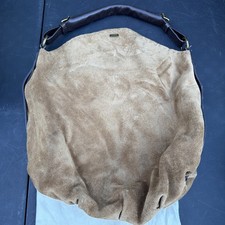 UGG AUSTRALIA CHESTNUT SUEDE HOBO BAG | DARK BROWN LEATHER STRAP