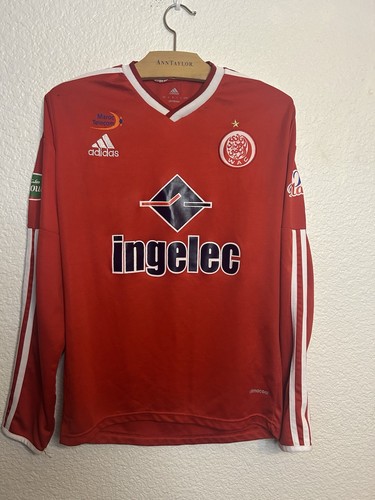 Malick Evouna #9 Wyd Casablanca Adidas Longsleeve Red Soccer Jersey Men’s Large - Picture 1 of 5