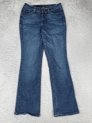 Lee Jeans Women 28x31 Blue Denim Curvy Fit Bootcut Cotton Blend Mid Rise