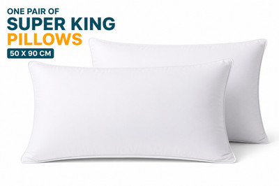 Super King Size Bettkissen 50cm x 90cm Luxus weich wie Daunen Mikrofaserfüllung