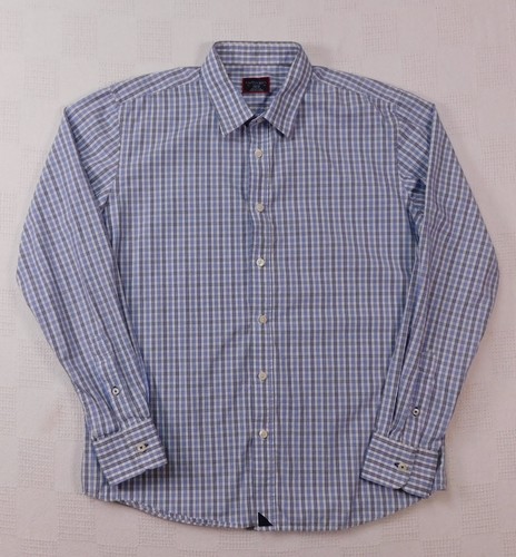 Untuckit Durif-WF Shirt Men's L Blue Long Sleeve Button Up Two-Color Gingham