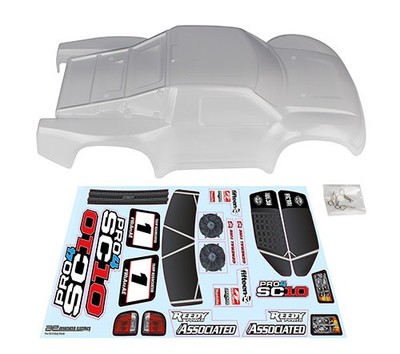 ASC25859  Team Associated Pro4 SC10 Contender Body (Clear)