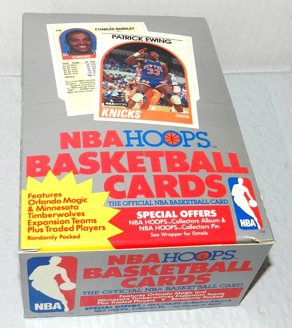 1989-90 NBA HOOPPS NEW SEALED WAX BOX JORDAN ROBINSON & MORE 36