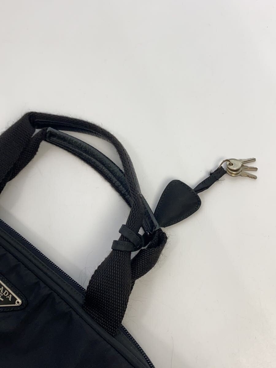PRADA Briefcase Nylon Black Solid Cadena Corner w… - image 8