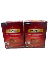 Lot NIB 48 Kcup Twining London English Breakfast Tea Brew Pod Halloween FreeShip