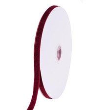 Wine Velvet Ribbon Spool Gift Wrapping Wreath Decoration 3/8 Inch x 20 Yds