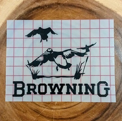 Duck Hunting Vinyl Decal Browning Inspired Sticker for Truck, Gun Safe, Gear