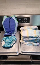 Swimming Set For Toddlers, Life Jacket, Swim Diapers, Reusable Diapers