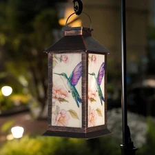 Homemory Hanging Solar Lanterns Outdoor Waterproof, Solar Hummingbird Lights ...
