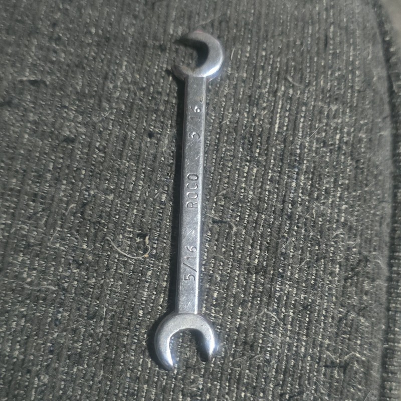 Vintage ROCO 5/16 in SAE Double Open End Wrench ignition wrench