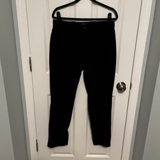 Talbots High Waist Straight Leg Velveteen Pants Women's 10P Black-2 spandex