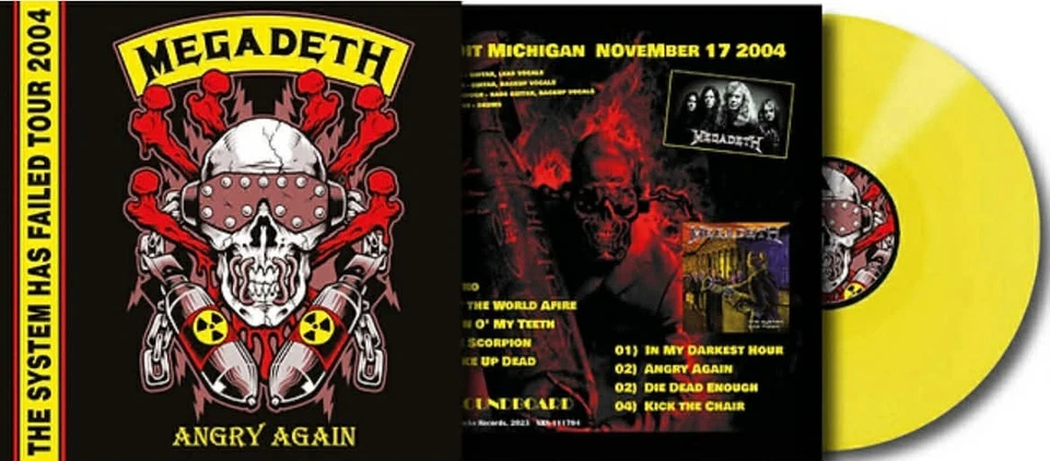 MEGADETH - Angry Again Rare Yellow Coloured Vinyl Import LP New & Sealed - Image 4 of 4