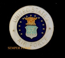 US AIR FORCE SEAL HAT PIN USAF WOW L@@K