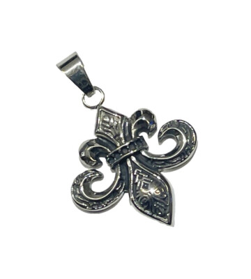 Anhänger Kettenanhänger aus Edelstahl 316 Fleur de Lys Bourbon Lilie