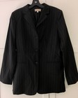 Emporio  Armani Women's  Black Blazer ~ Striped  Made In Italy , Size 10  Jacket