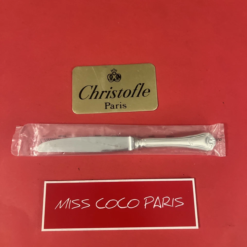 COUTEAU ENTREMETS 19,5CM CHRISTOFLE PORT ROYAL METAL ARGENTE BLISTER - Photo 4/4