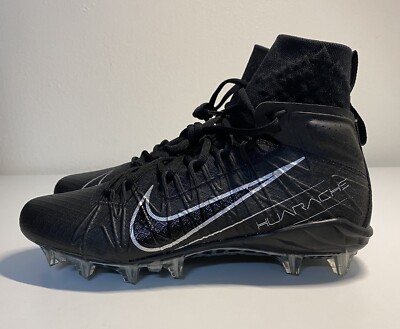 Nike Alpha Huarache Elite LAX Black Silver Mens Sz Lacrosse