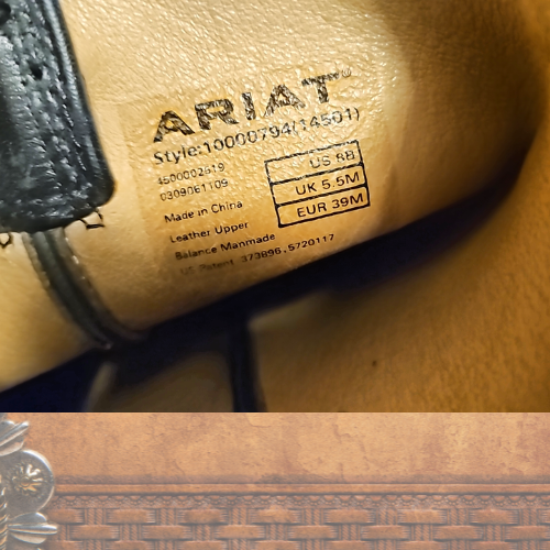 Ariat Heritage Black Mens Western Boots 8 B Narrow Pre-Loved  display picture 2