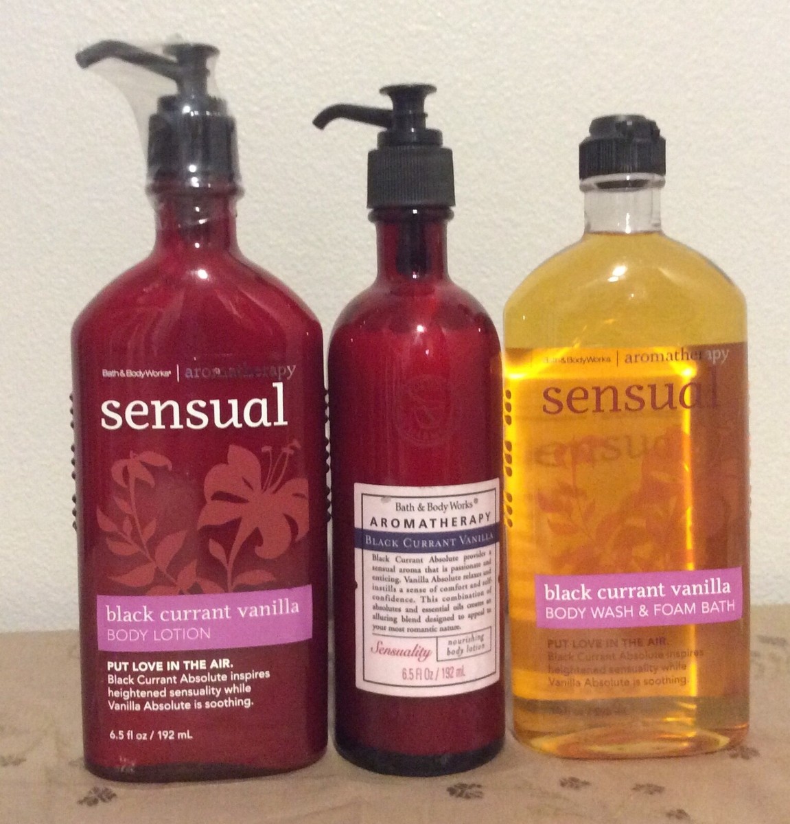 Bath Body Works Aromatherapy Lot Black Currant Vanilla New