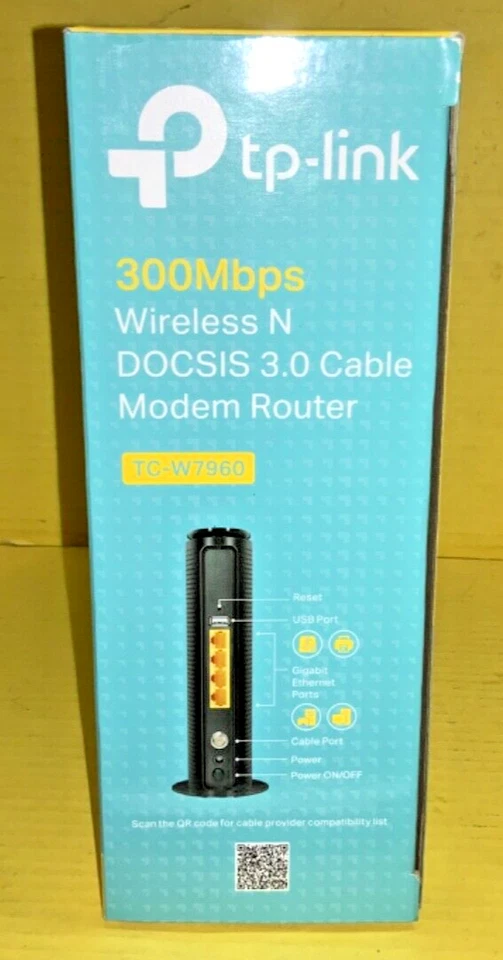 TP-Link TC-W7960 300Mbps Wireless N DOCSIS 3.0 Cable Modem Router w/ Box - Image 4 of 4