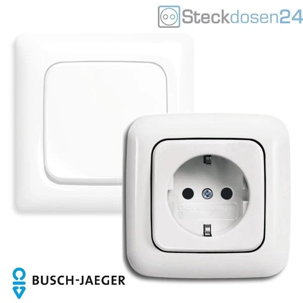BUSCH-JAEGER Busch Jaeger Reflex SI/ Linear 214 Busch Jäger Steckdose Schalter Alpinweiß