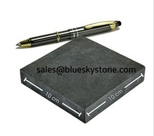 Sample only - Brazilian Ebony Black Slate Paving Patio Slabs - 100 x 100mm 