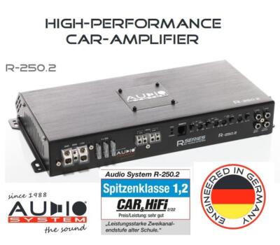 Audio System R-250.2 Amplifier 2-Channel Class A/B 820 Watt RMS