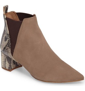 pointed toe booties block heel