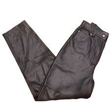 Vintage Valerie Stevens Sport 100 Lambskin Leather High Waisted Pants Women  s 6