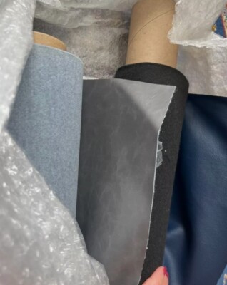 Grey faux leather  length 3m  Kravet Randwick 21 - worth : £150
