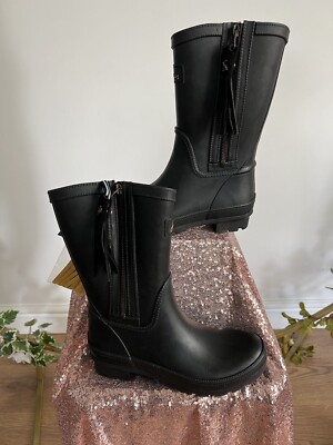 JOULES Rosalind Wellies Zip Side Welly Boots Mid Calf UK