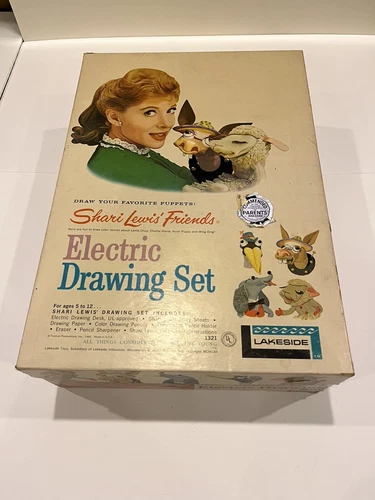 Vintage 1962 Shari Lewis' Friends Electric Drawing Set Works!