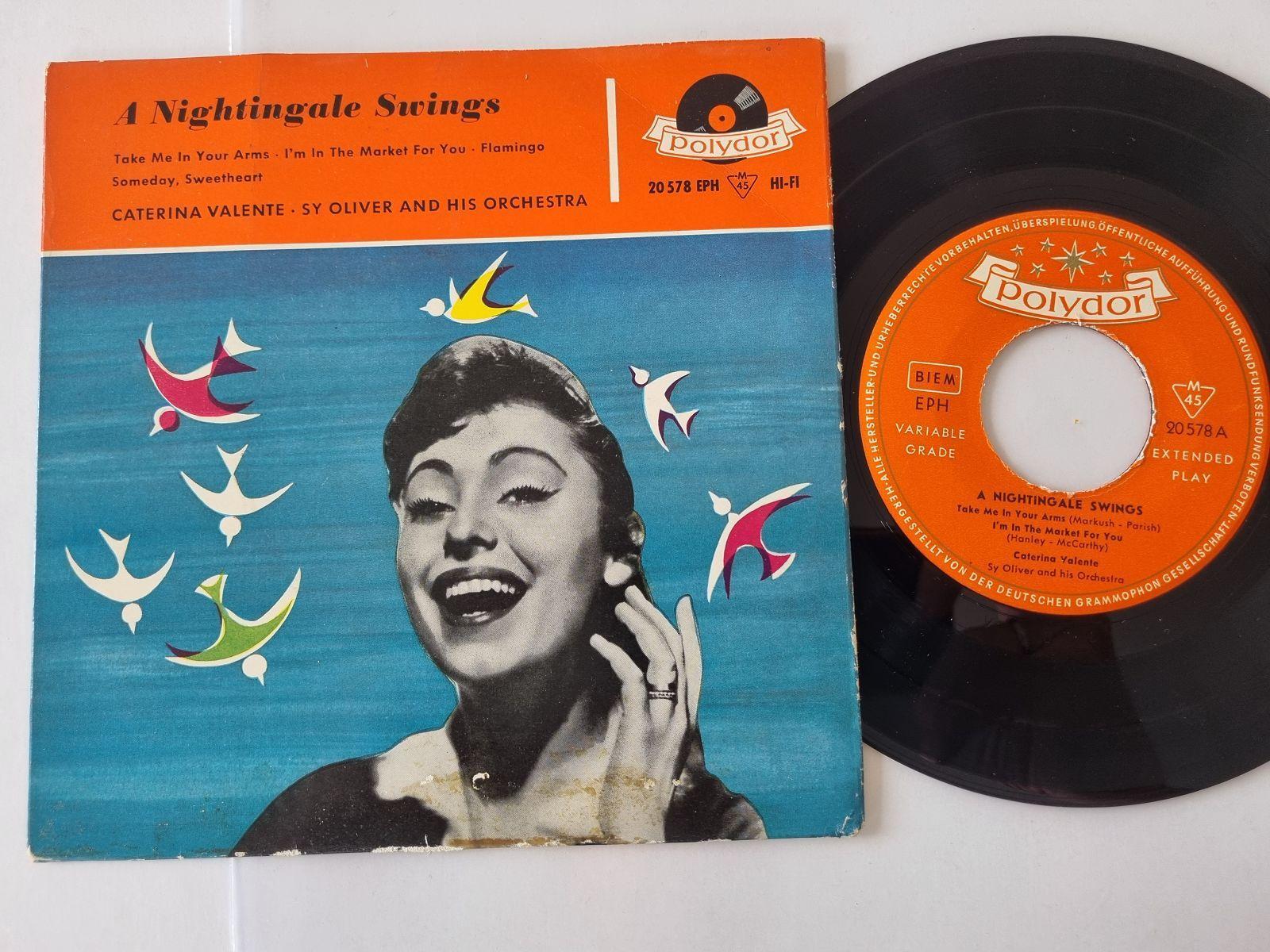 7"" Single Caterina Valente - A nightingale swings Vinyl Germany SUNG IN ENGLISH