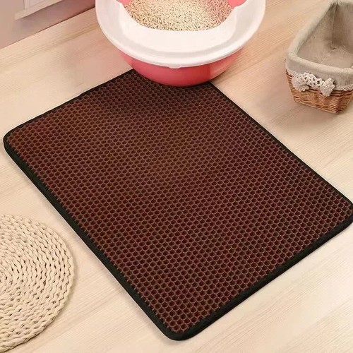 Double Layer Cat Litter Mat Trapping Honeycomb Soft Waterproof Kitty Litter Mat - Picture 7 of 16