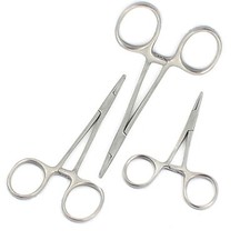 3 Fly Fishing Hook Remover Pliers Hemostat Locking Forceps Straight 3 Sizes