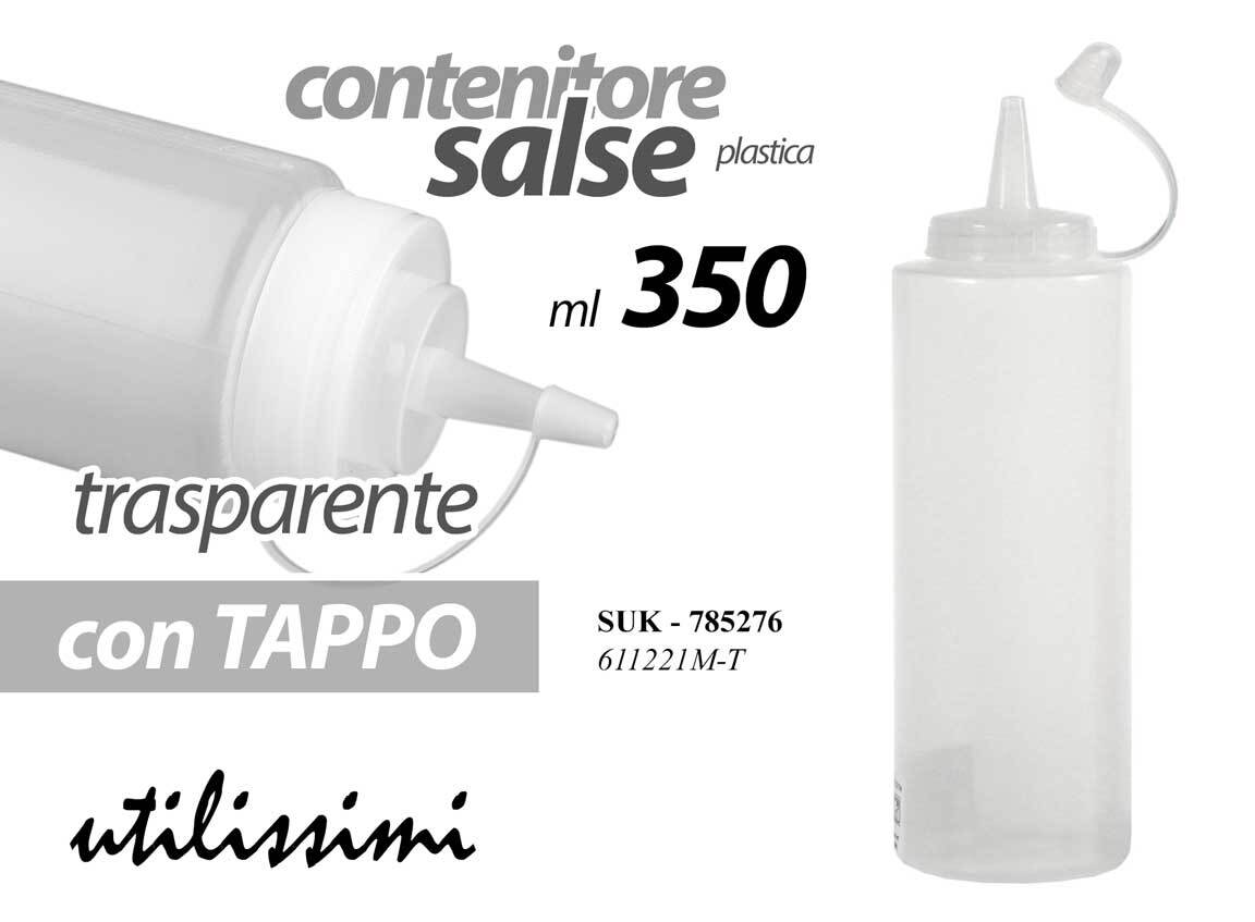 Dispenser dosatore SALSA MAIONESE KETCHUP BOTTIGLIA CONTENITORE PLASTIC T 350 ML