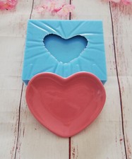 Stampo Piatto Cuore svuotatasche in silicone per creazioni in resina e gesso
