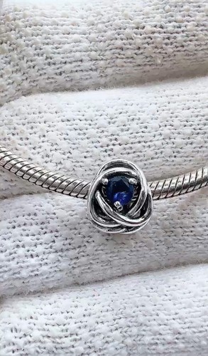 Eternity Circles  September Birthstone Charm S925 Silver Charm For Bracelet - Picture 1 of 1