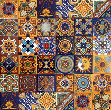 Patchwork Piastrelle 10x10 Messicane Mattonelle Decorate Per Cucina - Girasol