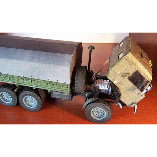 1:32 Russian Kamaz-43114 Military Truck DIY Handcraft PAPER MODEL KIT - Picture 4 of 7
