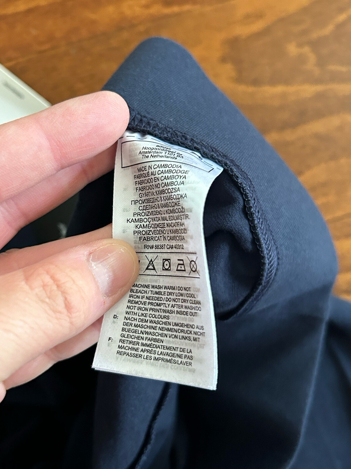 Adidas Womens S Fitted Legend Ink Blue Legging Tight Logo NWT thumbnail 7