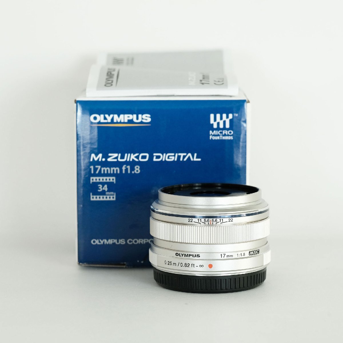Olympus M.Zuiko Digital 17mm F1.8 Silver Micro Four Thirds Mount 