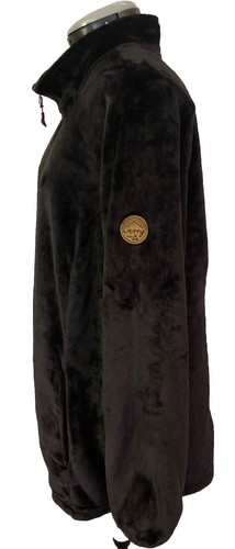 Gerry Velours schwarz durchgehender Reißverschluss Jacke Größe 2XL Pkts Grube zu Grube 28" Damen - Bild 2 von 17