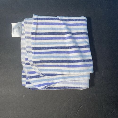 Disney Baby Blanket Stripes Blue White Flannel Receiving Soft Lovey - Afbeelding 1 van 3