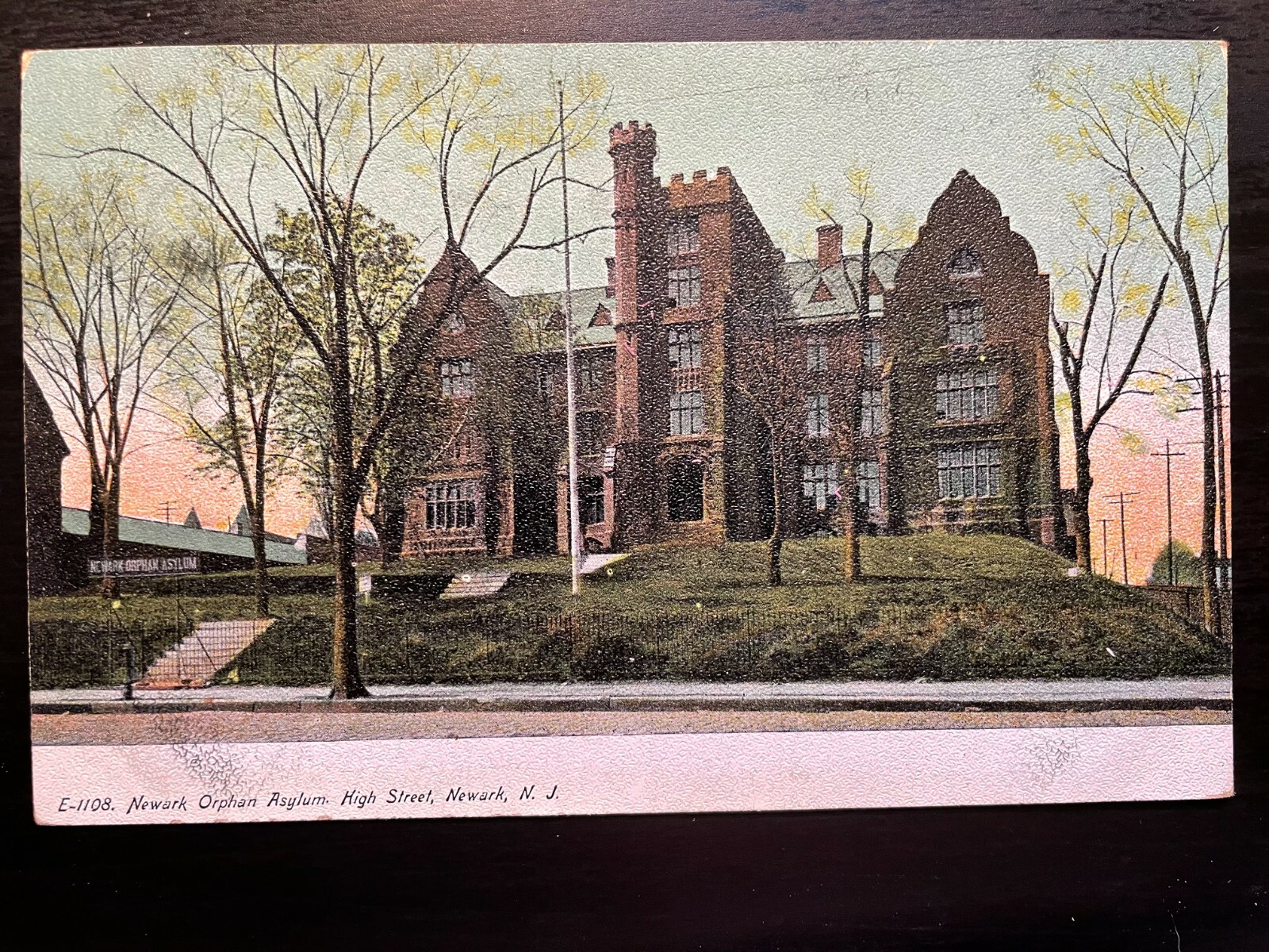 Vintage Postcard 1901-1907 Orphan Asylum, High Street, Newark, New Jersey (NJ)