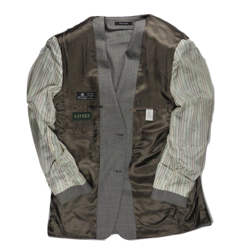 Ralph Lauren Mens Blazer Suit Jacket 40 Wool Peak Lapel Dapper Modern Office - Picture 3 of 8