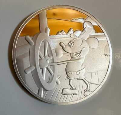 #ad Steamboat Willie Prooflike 1 oz Silver Round from Hayleybug Mint in capsule $108.22