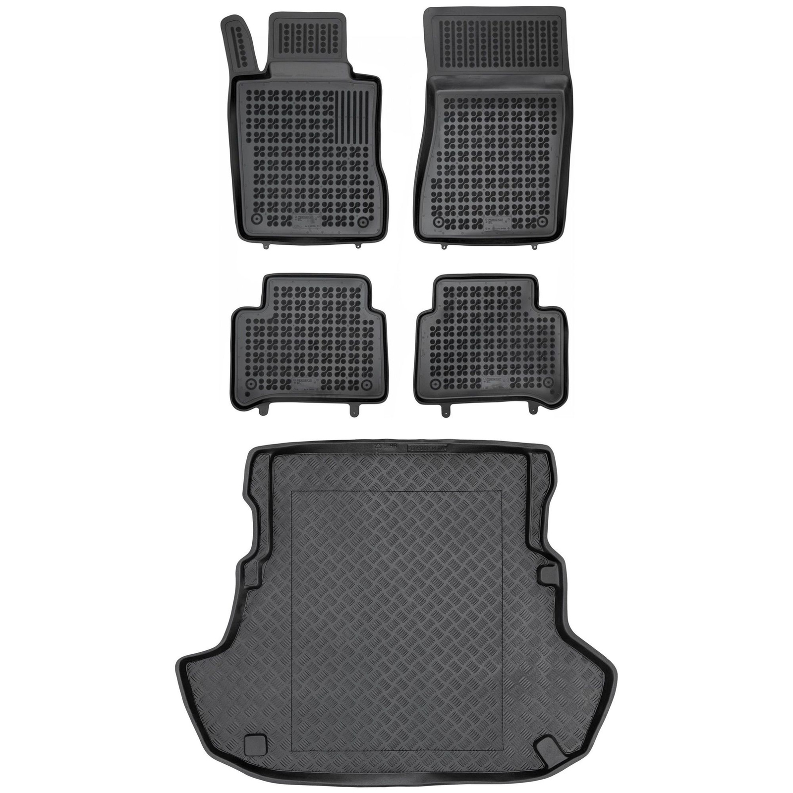 Jeu de tapis de sol et coffre en PE finition prestige pour Mercedes Classe E W212