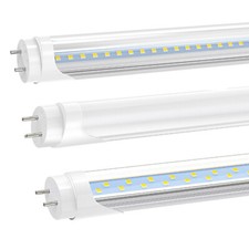 4FT T8 LED Tube Light Bulbs 22W 28W G13 Bi-Pin 6000K Garage F32T8 LED Shop Light