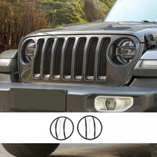 Front Headlight Lamp Guard Protect Cover Trim for Jeep Wrangler JL 2018+ Metal